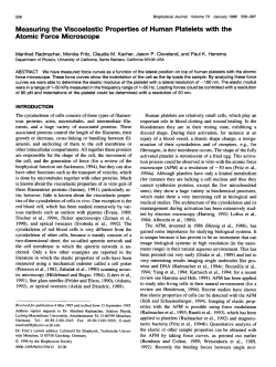 Measuring the viscoelastic properties of human platelets with the
