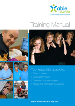 able australia deafblind training manual