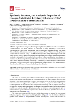 Synthesis, Structure, and Analgesic Properties of Halogen