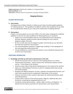 Math - Stopping Distance