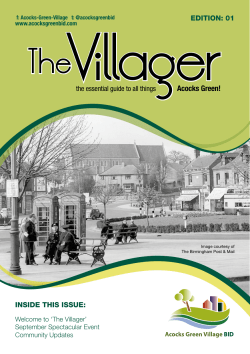 The Villager, Issue 1 - Acocks Green Village BID