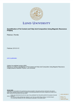 Quantification of Fat Content and Fatty Acid Composition Using
