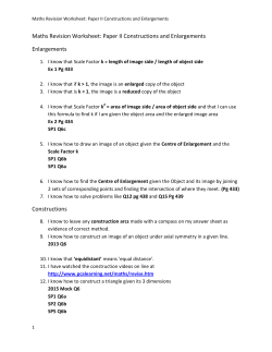 Constructions and Enlargements Key Skills Revision Sheets