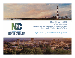 Management and Regulation of Volatile Organic Compounds (VOC)