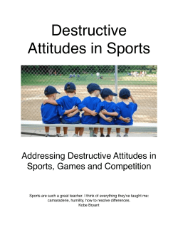 Destructive Attitudes in Sports-The Workshop