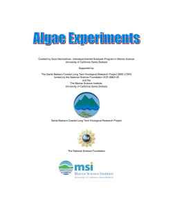 Algae Experiments - Santa Barbara Coastal LTER