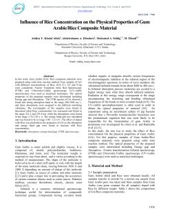 Influence of Rice Concentration on the Physical Properties of Gum