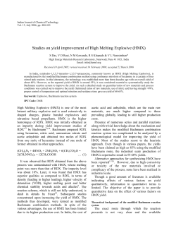 Studies on yield improvement of High Melting Explosive (HMX)