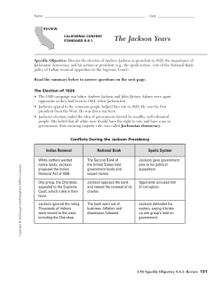 The Jackson Years - Robert Frost Middle School