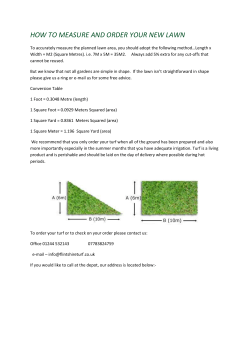 HOW TO MEASURE AND ORDER YOUR NEW LAWN