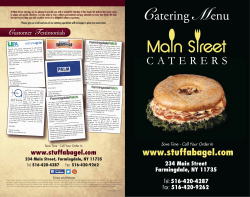 Catering Menu - Stuff a Bagel