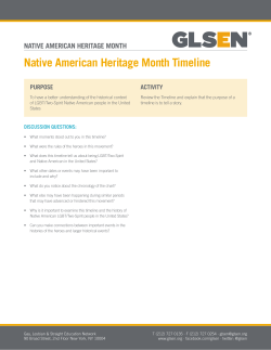 Native American Heritage Month Timeline