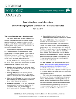 Predicting Benchmark Revisions of Payroll Employment Estimates in