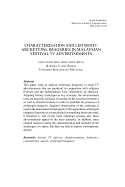 characterisation and leitmotif: archetypal imageries in malaysian