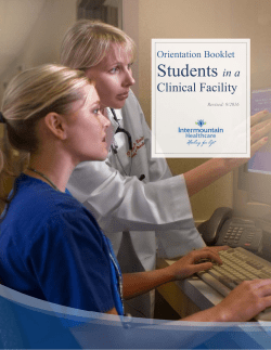 Orientation Students Clinical Facility 2016-09