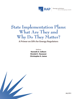 State Implementation Plans - Regulatory Assistance Project