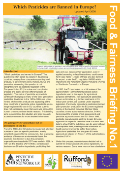 Pesticides which are banned in Europe?