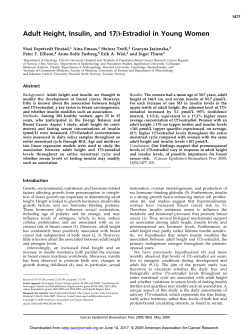 Adult Height, Insulin, and 17B-Estradiol in Young Women