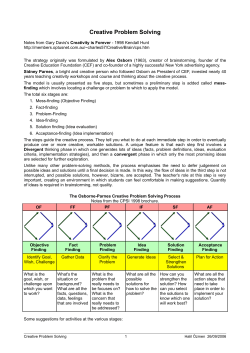 Creative Problem Solving