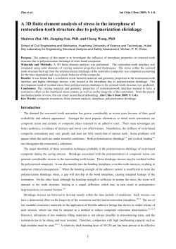 A 3D finite element analysis of stress in the interphase of restoration