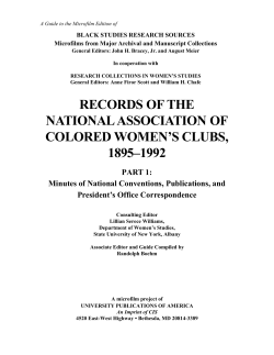 records of the national association of colored women`s