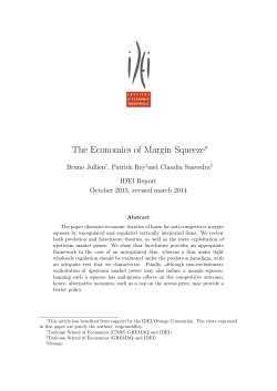 The Economics of Margin Squeeze
