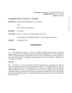 Gurpersaud v. Safie, 2016onsc7033