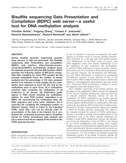 Bisulfite sequencing Data Presentation and Compilation (BDPC