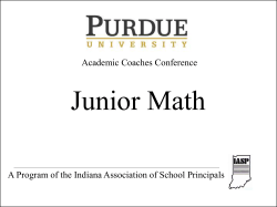 Junior Math Conference Presentation