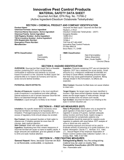 Gourmet Ant bait gel MSDS