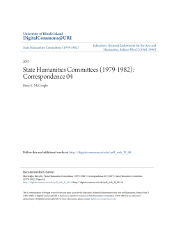 State Humanities Committees (1979