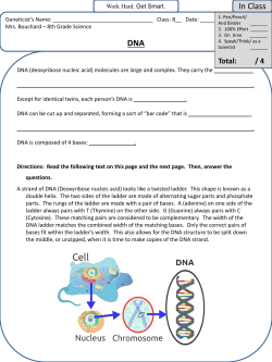 DNA In Class - Fall River Public Schools