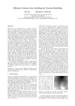 Efficient Contour Line Labelling for Terrain Modelling