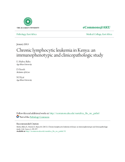 Chronic lymphocytic leukemia in Kenya