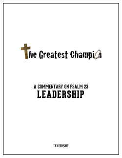 psalm 23 and leadership