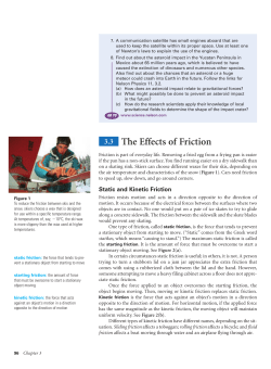 3.3 The Effects of Friction