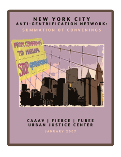 NYC Anti-Gentrification Network - Community Development Project