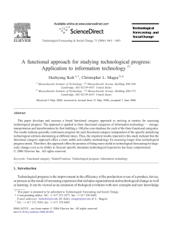 A functional approach for studying technological progress