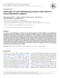 Interaction of cold radiofrequency plasma with