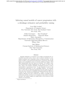 Inferring causal models of cancer progression with a