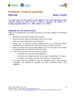 Formulate research questions