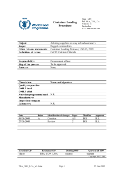 Container Loading Procedure
