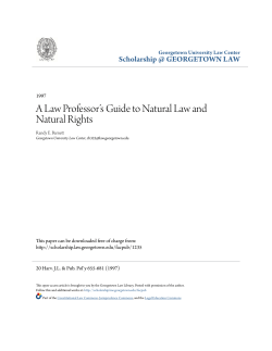 A Law Professor`s Guide to Natural Law and Natural Rights