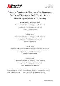 Partners in Parenting: An Overview of the Literature on Parents