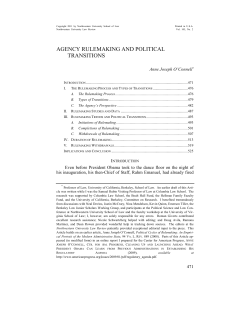 Agency Rulemaking and Political Transitions