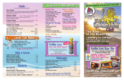 GL menu - Golden Lion Cafe