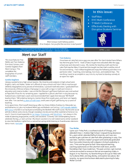 Meet our Staff - Lake Park High School