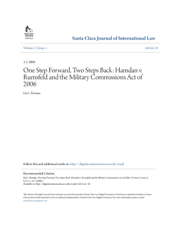 One Step Forward, Two Steps Back: Hamdan v. Rumsfeld and the