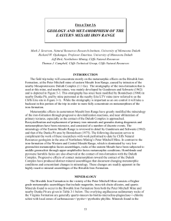 geology and metamorphism of the eastern mesabi iron range