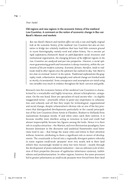 Peter Stabel Old regions and new regions in the economic history of